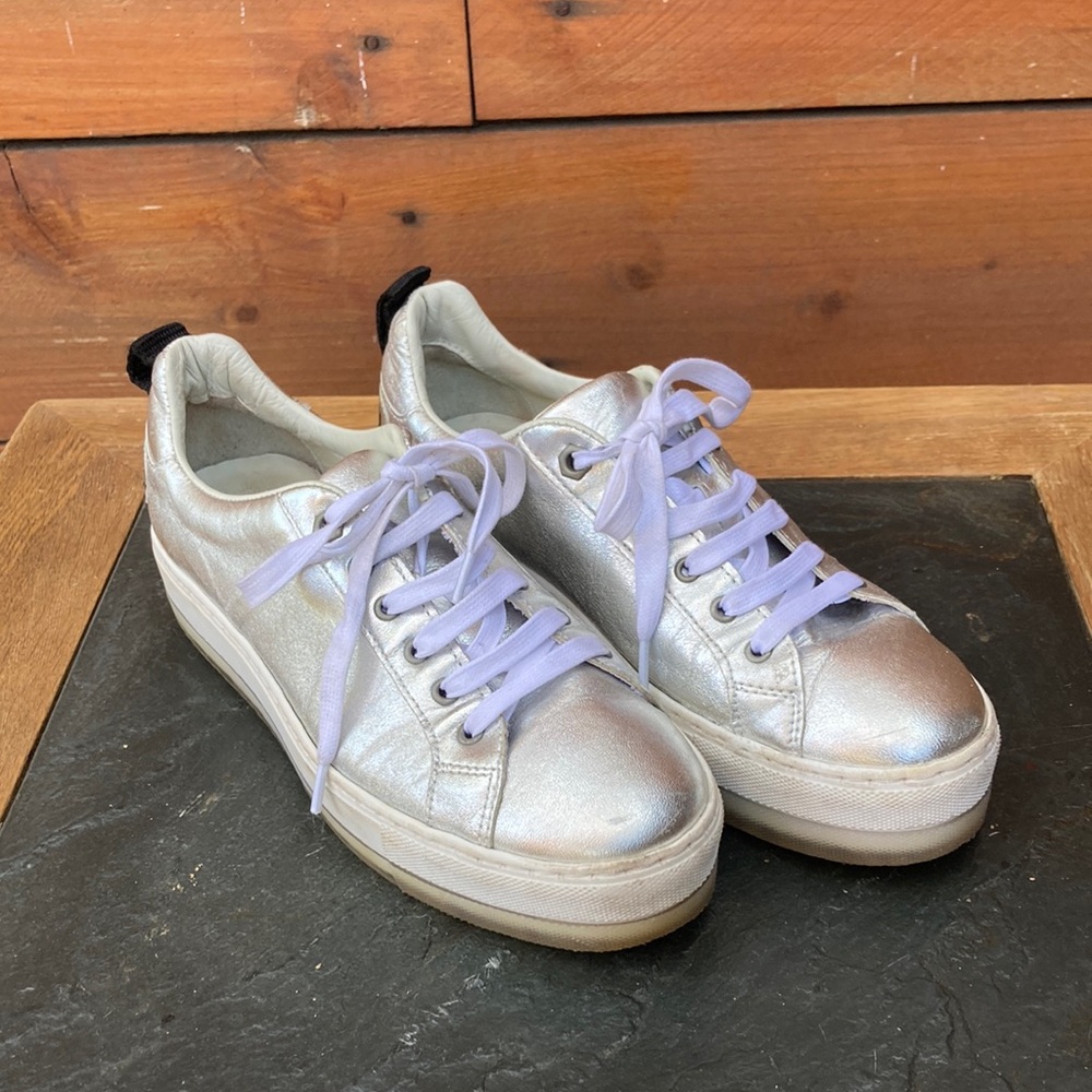 Diesel metallic Silver Sneakers